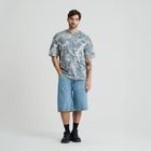 Tricou cu model camuflaj si croiala relaxed NOWEAR