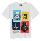 Tricou pentru baieti, alb, imprimeu Star Wars, Licence Brand