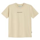 Tricou regular bej din bumbac pieptanat NOWEAR
