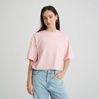 Tricou roz cu croiala cropp boxy NOWEAR