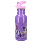 Unicorn Academy, Take a sip, sticla da apa cu pai, violet, 500 ml