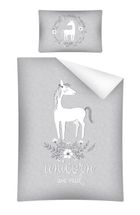 Unicorn, set lenjerie de pat single, 100-135 cm