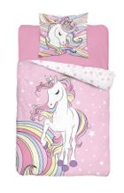 Unicorn, set lenjerie de pat single, 140-200 cm