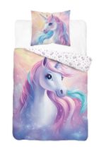 Unicorn, set lenjerie de pat single, 140-200 cm