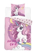 Unicorn, set lenjerie de pat single, 160-200 cm