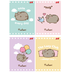 Unipap, Pusheen, caiet laminat, A5, cu grila, 32 foi, 1 buc.