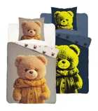 Ursulet, Fluo, set lenjerie de pat, single, 140-200 cm