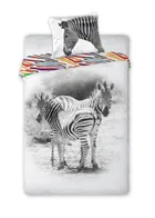 Wild, Zebra, set lenjerie de pat single, 160-200 cm