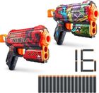 Zuru, X-Shot, Flux, Skins, 2 blastere si 16 proiectile, set de joaca