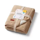 BabyOno, Paturica de iarna pentru bebelusi, bumbac + captuseala sherpa, bej, 75-100 cm