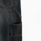 Blugi ajustabili cenusii-negri cu croiala super baggy unisex NOWEAR