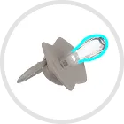 Canpol babies, Royal Baby, suzeta din silicon, simetrica, 0-6m, 2 buc., albastru