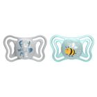 Chicco, Physioforma Light, suzeta din silicon, albastru, 2-6 m, 2 buc.