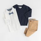 Cool Club, Set pentru baieti, Camasa cu maneca lunga, Pulover, Pantaloni din textil, mix