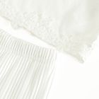 Cool Club, Set pentru fete, Bluza cu maneca scurta, Pantaloni din textil, wide, alb