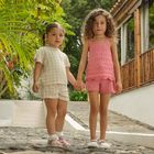 Cool Club, Set pentru fete, Bluza cu maneca scurta, Pantaloni scurti, ecru