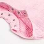 Cool Club, Set pentru fete, Body cu maneca scurta, Pantaloni scurti, Pantaloni scurti salopeta, Bentita, ecru, roz
