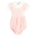 Cool Club, Set pentru fete, Body cu maneca scurta, Salopeta scurta, Pantaloni scurti, bloomers, muselina, mix