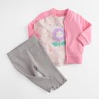 Cool Club, Set pentru fete, Hanorac subtire cu fermoar, Bluza cu maneca lunga, Colanti, mix