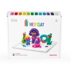 Hey Clay, Monsters, set creativ, 18 cutii de plastilina