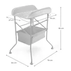 Kinderkraft, Bubbly, cada cu masa de infasat pe cadru, gri