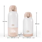 Kinderkraft, Gaja, incalzitor mobil de lapte si termos 2in1, bej, 500 ml