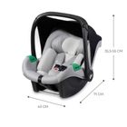 Kinderkraft, Mink Pro, scaun auto, Grey, 40-75 cm