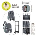 Lassig, About Friends, ghiozdan cu roti (tip troler) 2in1