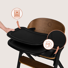 Lionelo, Celia, scaun multifunctional din lemn 3in1, Black Wood