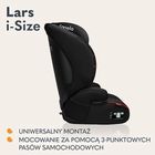 Lionelo, Lars, I-size, scaun auto, 100-150 cm, Sporty Black Red
