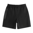 Pantaloni scurti regular negri cu snur NOWEAR