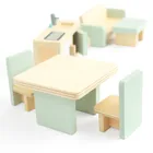 Smiki, Zookabee, casuta din lemn pentru papusi, 9 elemente