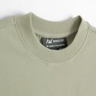 Tricou oversize kaki din bumbac pieptanat unisex NOWEAR