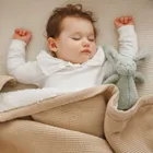 BabyOno, Paturica de iarna pentru bebelusi, bumbac + captuseala sherpa, bej, 75-100 cm