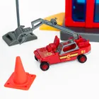 City Action, Politie si pompieri, garaj cu vehicule si walkie-talkie, lumini si sunete