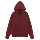 Hanorac oversize bordo cu fermoar unisex NOWEAR