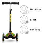 Kidwell, Uno, trotineta cu 3 roti LED, mix