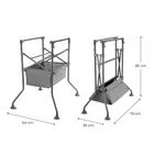 Kinderkraft, Bubbly, cada cu masa de infasat pe cadru, gri