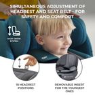Kinderkraft, Oneto 3, I-size, scaun auto, Graphite Black, 76-150 cm