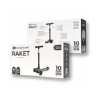 Kinderkraft, Raket, trotineta cu 3 roti LED, Beige