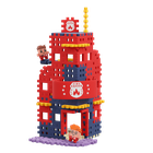 Marioinex, Mini Waffle, City, Statia de pompieri, set de constructie, 280 piese