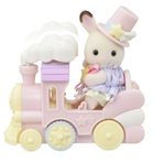 Sylvanian Families, Amusement Park Ride Set - Plain & Train, set de joaca cu figurine, 5819