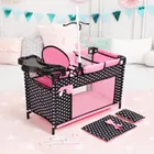 Bayer Design, Multi Bed, patut pentru papusi, negru-roz