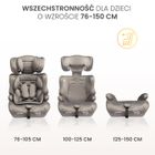 Caretero, Falcon i-Size, scaun auto, gri, 76-150 cm