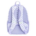 Kayokki, ghiozdan, 2 compartimente, carouri, alb-violet