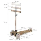 Kidwell, Uno, trotineta cu 3 roti LED, gold