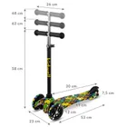 Kidwell, Uno, trotineta cu 3 roti LED, mix