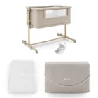 Kinderkraft, Nestee Grow 2, patut suplimentar, beige wood