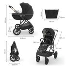 Kinderkraft, Prime 3, carucior multifunctional, 3in1, Venezian Black