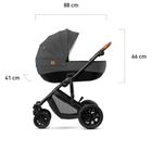 Kinderkraft, Prime, carucior multifunctional 2in1, negru + geanta Mommy Bag